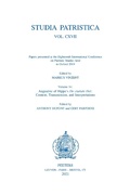 Cover: Studia Patristica. Vol. CXVII - Papers presented at the Eighteenth International Conference on Patristic Studies held in Oxford 2019 - Peeters Publishers
