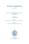 Cover: Studia Patristica. Vol. CV - Papers presented at the Eighteenth International Conference on Patristic Studies held in Oxford 2019 - Peeters Publishers