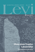 Cover: Levi - Gesammelte Schriften, Reden und Briefe / Gesammelte Schriften, Reden und Briefe Band II/3 - Dietz