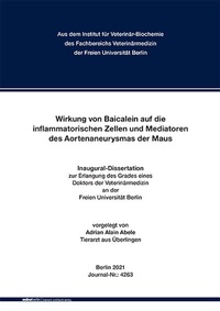 Abbildung von: Wirkung von Baicalein auf inflammatorische Zellen und Mediatoren des Aortenaneurysmas der Maus - Mensch & Buch