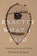 Cover: Exactly What I Said - University of Manitoba Press