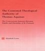 Cover: The Contested Theological Authority of Thomas Aquinas - Routledge