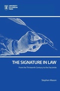 Cover: The Signature in Law - University of London Press