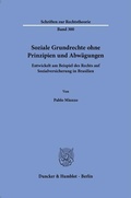 Cover: Soziale Grundrechte ohne Prinzipien und Abw&auml;gungen. - Duncker & Humblot