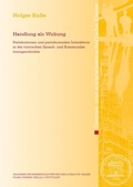 Cover: Handlung als Wirkung - Franz Steiner Verlag