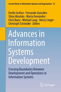 Enlarge image Cover: Advances in Information Systems Development - Springer