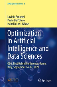 Enlarge image Cover: Optimization in Artificial Intelligence and Data Sciences - Springer