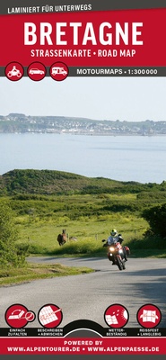 Abbildung von: MoTourMaps Bretagne Auto- und Motorradkarte 1:300.000 - MoTourMedia