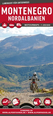 Abbildung von: MoTourMaps Montenegro & Albanien Nord Auto- und Motorradkarte 1:250.000 - MoTourMedia