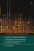 Cover: Activist Shareholders in Corporate Governance - Hart Publishing