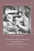 Cover: Constitutionally Conforming Interpretation - Comparative Perspectives - Hart Publishing