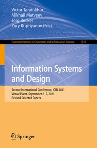 Enlarge image Cover: Information Systems and Design - Springer