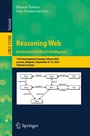 Cover: Reasoning Web. Declarative Artificial Intelligence - Springer