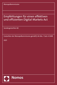 Abbildung von: Empfehlungen für einen effektiven und effizienten Digital Markets Act - Nomos