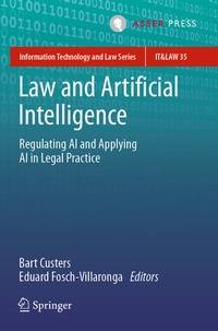 Enlarge image Cover: Law and Artificial Intelligence - T.M.C. Asser Press