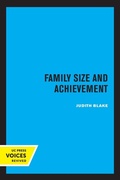 Cover: Family Size and Achievement - University of California Press