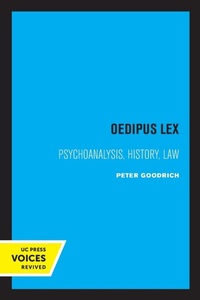 Enlarge image Cover: Oedipus Lex - University of California Press