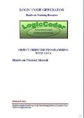 Cover: OBJECT ORIENTED PROGRAMMING WITH JAVA 2019 - Logic Code Generator Ltd