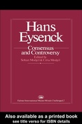 Cover: Hans Eysenck: Consensus And Controversy - Routledge