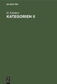 Abbildung von: Kategorien II - De Gruyter