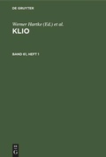 Cover: Klio. Band 61, Heft 1 - De Gruyter