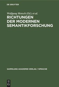 Cover: Richtungen der modernen Semantikforschung - De Gruyter