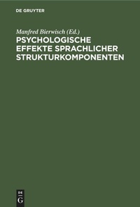 Abbildung von: Psychologische Effekte Sprachlicher Strukturkomponenten - Mercury Learning and Information