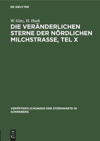 Abbildung von: Die Veraenderlichen Sterne Der Noerdlichen Milchstrasse, Tel X - Mercury Learning and Information
