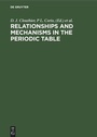 Cover: Relationships and Mechanisms in the Periodic Table - De Gruyter