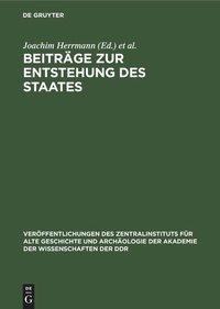 Enlarge image Cover: Beiträge zur Entstehung des Staates - De Gruyter