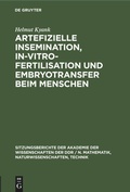 Bild: Artefizielle Insemination, In-Vitro-Fertilisation Und Embryotransfer Beim Menschen - Mercury Learning and Information