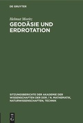 Cover: Geod&auml;sie und Erdrotation - De Gruyter