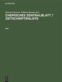 Enlarge image Cover: 1966 - De Gruyter