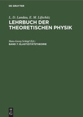 Cover: Elastizit&auml;tstheorie - De Gruyter