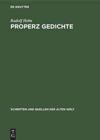 Enlarge image Cover: Properz Gedichte - De Gruyter