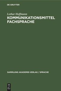 Cover: Kommunikationsmittel Fachsprache - De Gruyter