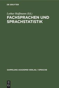 Cover: Fachsprachen und Sprachstatistik - De Gruyter
