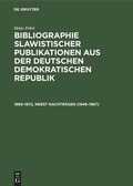 Cover: 1968-1972, nebst Nachtr&auml;gen (1946-1967) - De Gruyter
