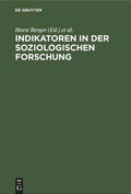 Cover: Indikatoren in der soziologischen Forschung - De Gruyter