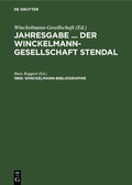 Cover: Winckelmann-Bibliographie - De Gruyter