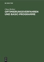 Cover: Optimierungsverfahren und BASIC-Programme - De Gruyter