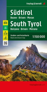 Abbildung von: Südtirol, Straßen- und Freizeitkarte 1:150.000, freytag & berndt - Freytag-Berndt und ARTARIA