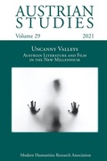Cover: Austrian Studies Vol. 29 - Modern Humanities Research Association