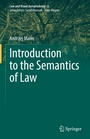 Cover: Introduction to the Semantics of Law - Springer