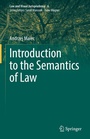 Cover: Introduction to the Semantics of Law - Springer