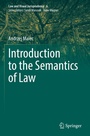 Cover: Introduction to the Semantics of Law - Springer