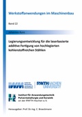 Cover: Legierungsentwicklung f&uuml;r die laserbasierte additive Fertigung von hochlegierten kohlenstoffreichen St&auml;hlen - Shaker