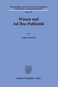 Abbildung von: Wissen und Ad-Hoc-Publizität. - fibre