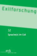 Cover: Sprache(n) im Exil - De Gruyter