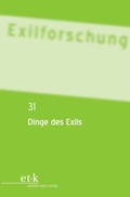 Cover: Dinge des Exils - De Gruyter
